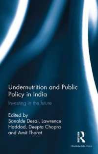 Undernutrition and Public Policy in India : Investing in the future