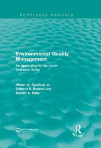 Environmental Quality Management : An Application to the Lower Delaware Valley (Routledge Revivals)