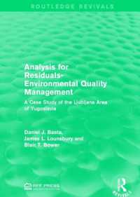 Analysis for Residuals-Environmental Quality Management : A Case Study of the Ljubljana Area of Yugoslavia (Routledge Revivals)