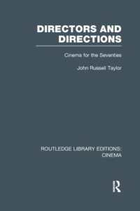 Directors and Directions : Cinema for the Seventies (Routledge Library Editions: Cinema)