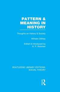 Pattern and Meaning in History (RLE Social Theory) : Wilhelm Dilthey's Thoughts on History and Society (Routledge Library Editions: Social Theory)