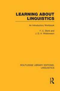 Learning about Linguistics (Routledge Library Editions: Linguistics)