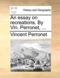 An Essay on Recreations. by Vin. Perronet, ...