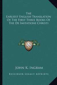 The Earliest English Translation of the First Three Books of the de Imitatione Christi