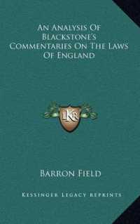 An Analysis of Blackstone's Commentaries on the Laws of England
