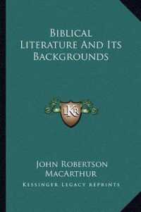 Biblical Literature and Its Backgrounds