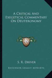 A Critical and Exegetical Commentary on Deuteronomy