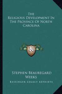 The Religious Development in the Province of North Carolina
