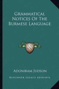 Grammatical Notices of the Burmese Language