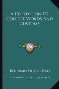 A Collection of College Words and Customs