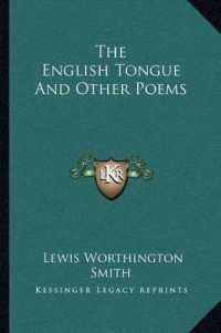 The English Tongue and Other Poems