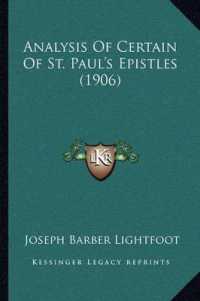 Analysis of Certain of St. Paul's Epistles (1906)