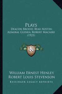 Plays : Deacon Brodie; Beau Austin; Admiral Guinea; Robert Macaire (1921)