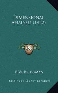 Dimensional Analysis (1922)