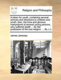 A Token for Youth, Containing Several Advices and Directions to Children and Youth. Also, the Lives and Glorious Martyrdoms of Several Young Persons, Who Suffered Death ... for the Profession of the True Religion. ... by J.J.
