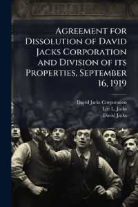 Agreement for Dissolution of David Jacks Corporation and Division of its Properties, September 16, 1919