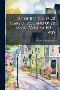 List of Residents 20 Years of age and over as of .. Volume 1954- w.15