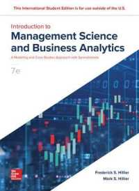 経営科学入門（第７版・テキスト）<br>ISE Introduction to Management Science: a Modeling and Case Studies Approach with Spreadsheets （7TH）