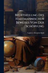 Beurtheilung Des Hartmannischen Beweises Von Der Schopfung...