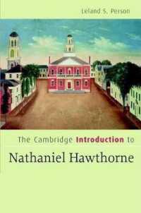Cambridge Introduction to Nathaniel Hawthorne, The. Cambridge Introductions to Literature. (Cambridge Introductions to Literature (Hardcover))