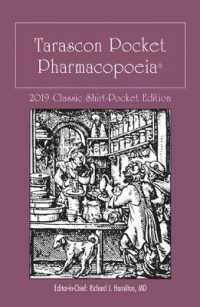 タラスコン薬局方2019（通常版）<br>Tarascon Pocket Pharmacopoeia 2019 Classic Shirt-pocket Edition -- Paperback / softback （33 Revised）