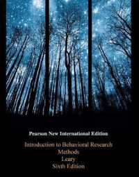 Introduction to Behavioral Research Methods : Pearson New International Edition （6TH）