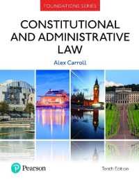 Constitutional and Administrative Law (Foundation Studies in Law Series) （10TH）