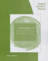 Student Solutions Manual for Devore's Probability and Statistics for Engineering and the Sciences, 9th （9TH）