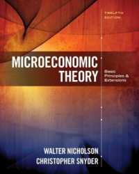 ミクロ経済理論：基本原理と応用（第１２版）<br>Microeconomic Theory : Basic Principles and Extensions （12TH）