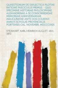 Quaestionum de dialectica Plotini ratione fasciculus primus : quo specimine historiae philosophiae Alexandrinae a se conscribendae memoriam anniversariam inauguratae ante hos CCLXXXVI annos Scholae Provincialis Portensis cal. Novembr. MDCCCXXIX.