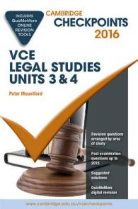 Cambridge Checkpoints VCE Legal Studies Units 3 and 4 2016 and Quiz Me More (Cambridge Checkpoints)