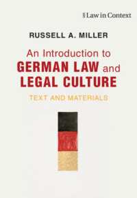 ドイツ法と法文化入門<br>An Introduction to German Law and Legal Culture : Text and Materials (Law in Context)