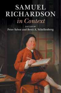 リチャードソン研究のためのコンテクスト<br>Samuel Richardson in Context (Literature in Context)
