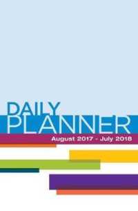 Daily Planner August 2017- July 2018 （16 SPI）