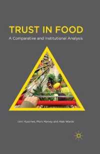 Trust in Food : A Comparative and Institutional Analysis
