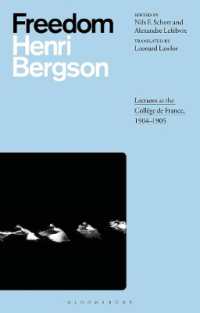 ベルクソン自由論講義（英訳）<br>Freedom : Lectures at the Collège de France, 1904-1905