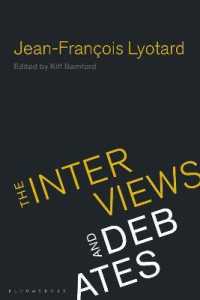 リオタール：インタビュー集<br>Jean-Francois Lyotard : The Interviews and Debates