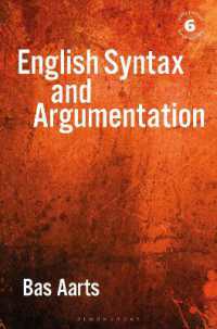 English Syntax and Argumentation / Aarts, Bas - 紀伊國屋書店