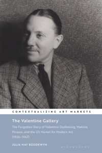 The Valentine Gallery : The Forgotten Story of Valentine Dudensing, Matisse, Picasso, and the US Market for Modern Art (1926-1947) (Contextualizing Art Markets)
