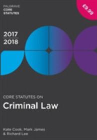 Core Statutes on Criminal Law 2017-18 (Palgrave Core Statutes) （2ND）