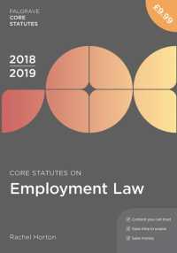 Core Statutes on Employment Law 2018-19 (Hart Core Statutes)