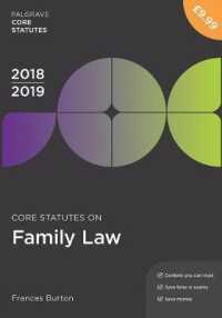 Core Statutes on Family Law 2018-19 (Palgrave Core Statutes)