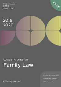 Core Statutes on Family Law 2019-20 (Hart Core Statutes)