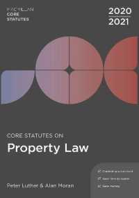 Core Statutes on Property Law 2020-21 (Macmillan Core Statutes) （5TH）