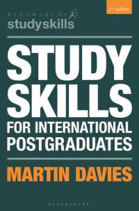 大学院留学生のスタディスキル（第２版）<br>Study Skills for International Postgraduates (Bloomsbury Study Skills) （2ND）