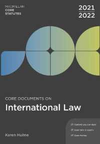 Core Documents on International Law 2021-22 (Hart Core Statutes) -- Paperback / softback （7 ed）