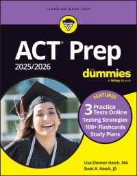 ACT Prep 2025/2026 for Dummies : Book + 3 Practice Tests + 100+ Flashcards Online （11TH）
