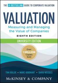 『企業価値評価』（原書）第８版・学生向け廉価版<br>Valuation: Measuring and Managing the Value of Companies, University Edition (Wiley Finance) （8TH）