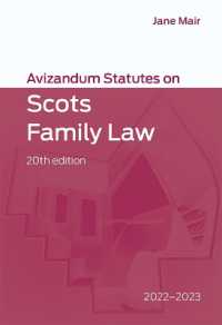 Avizandum Statutes on Scots Family Law : 2022-2023 (Avizandum Statutes)