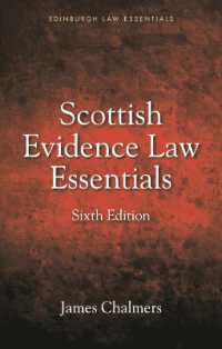 Scottish Evidence Law Essentials (Edinburgh Law Essentials) （6TH）
